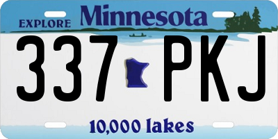 MN license plate 337PKJ