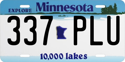 MN license plate 337PLU