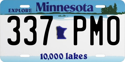 MN license plate 337PMO