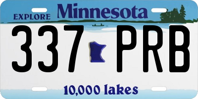MN license plate 337PRB
