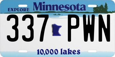 MN license plate 337PWN
