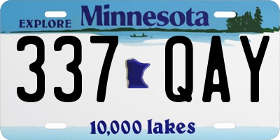 MN license plate 337QAY