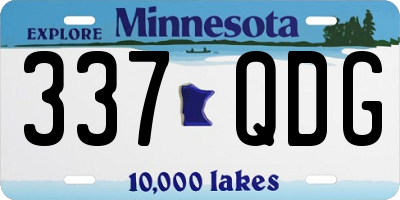 MN license plate 337QDG