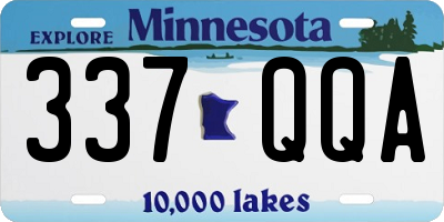 MN license plate 337QQA
