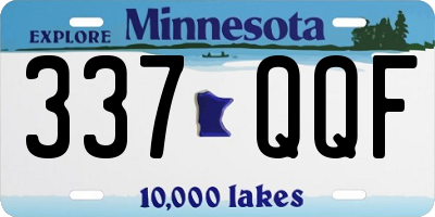 MN license plate 337QQF