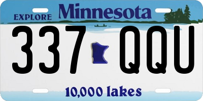 MN license plate 337QQU