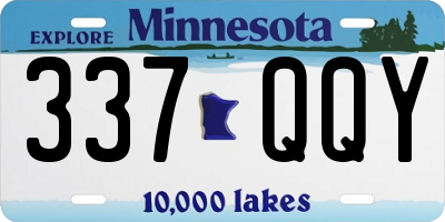 MN license plate 337QQY