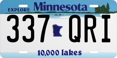 MN license plate 337QRI