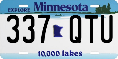 MN license plate 337QTU