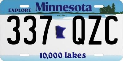 MN license plate 337QZC