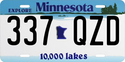 MN license plate 337QZD