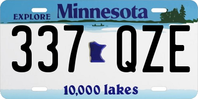 MN license plate 337QZE