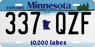 MN license plate 337QZF