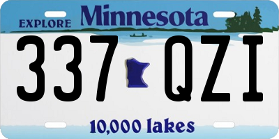 MN license plate 337QZI