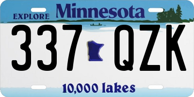 MN license plate 337QZK