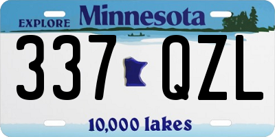 MN license plate 337QZL
