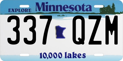 MN license plate 337QZM