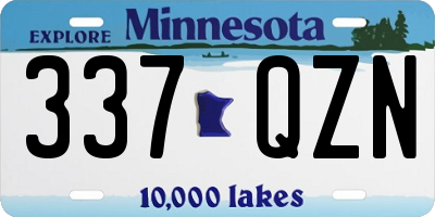 MN license plate 337QZN