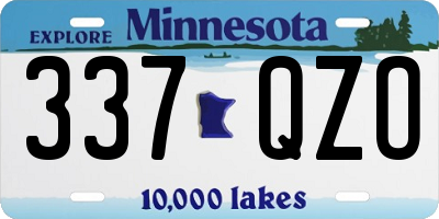 MN license plate 337QZO
