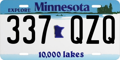 MN license plate 337QZQ