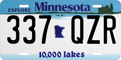 MN license plate 337QZR
