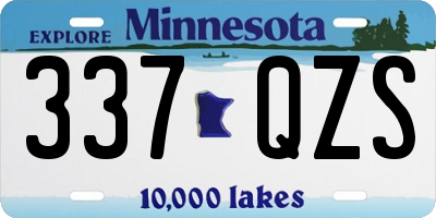 MN license plate 337QZS