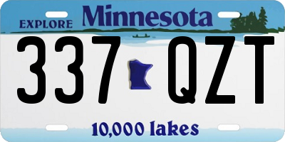 MN license plate 337QZT