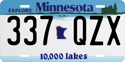 MN license plate 337QZX