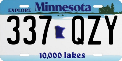 MN license plate 337QZY
