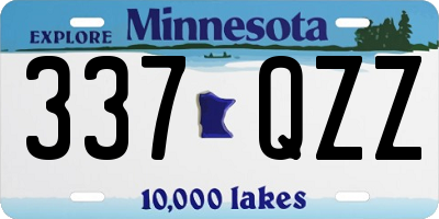 MN license plate 337QZZ