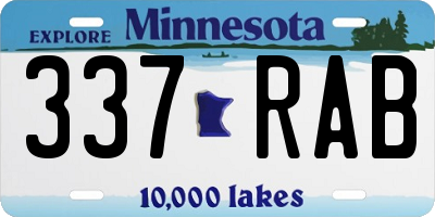 MN license plate 337RAB