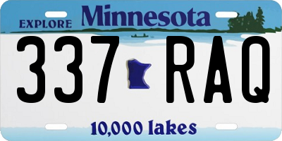MN license plate 337RAQ