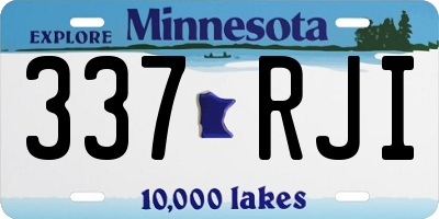 MN license plate 337RJI