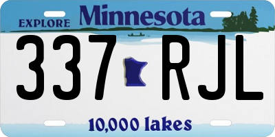 MN license plate 337RJL