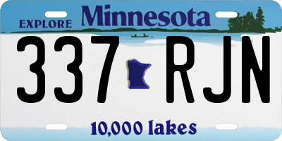 MN license plate 337RJN