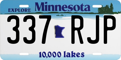 MN license plate 337RJP