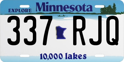 MN license plate 337RJQ