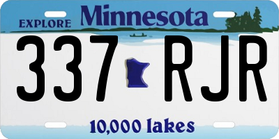 MN license plate 337RJR