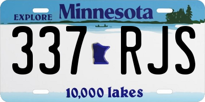 MN license plate 337RJS