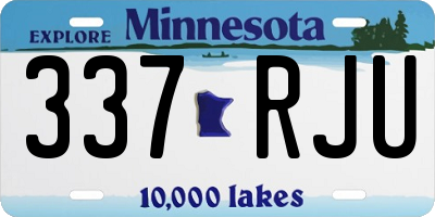 MN license plate 337RJU
