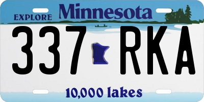 MN license plate 337RKA