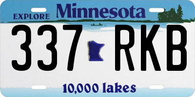 MN license plate 337RKB