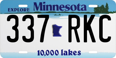 MN license plate 337RKC