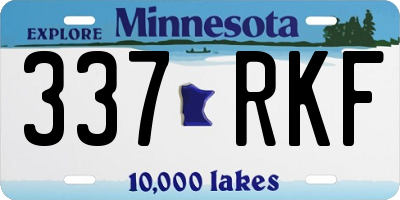 MN license plate 337RKF