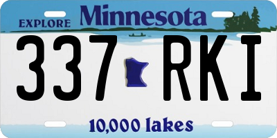 MN license plate 337RKI