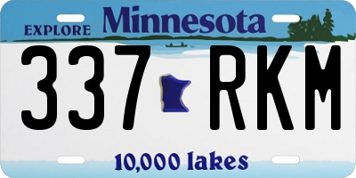 MN license plate 337RKM