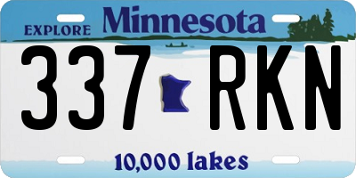 MN license plate 337RKN