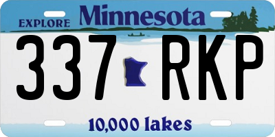 MN license plate 337RKP