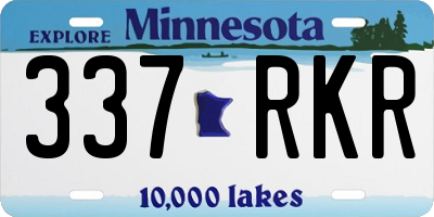MN license plate 337RKR