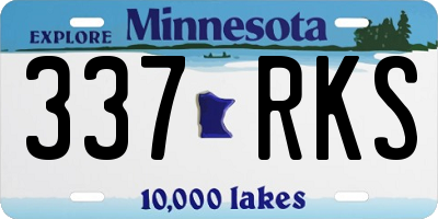MN license plate 337RKS